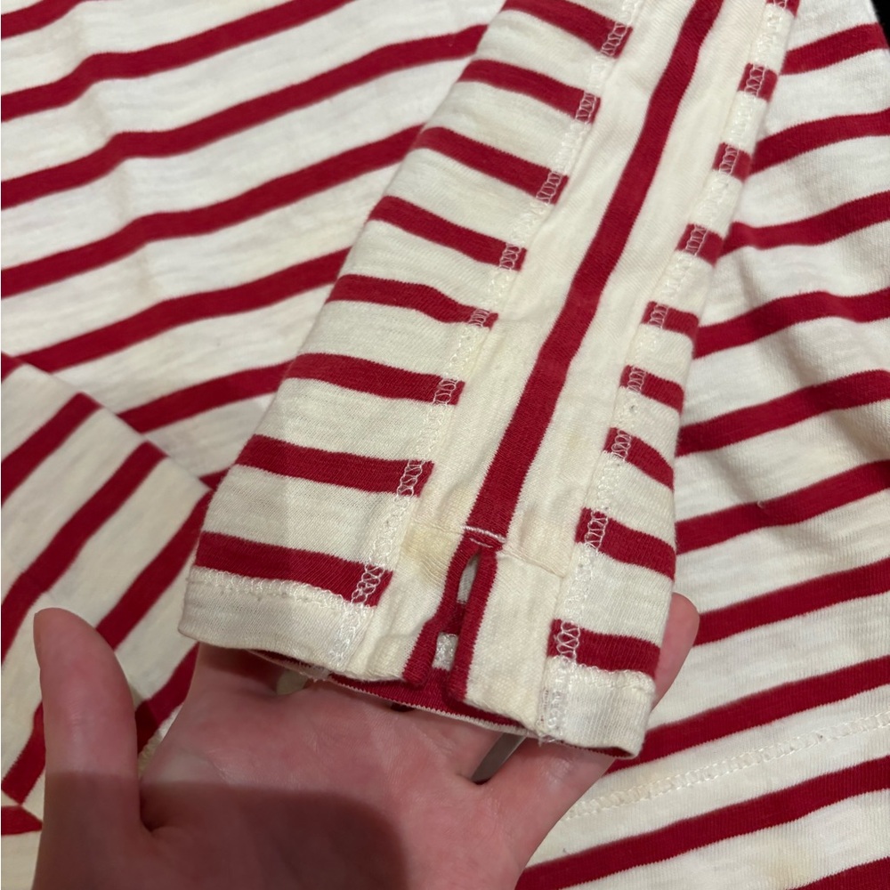 J.Crew Red & White Striped Long Sleeve Top - Picture 2 of 10